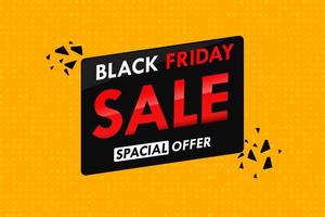 Orange polka dot background with text sale in Black Friday  vector