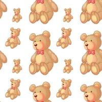 Teddy bear seamless pattern background vector