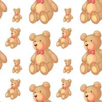 Teddy bear seamless pattern background vector