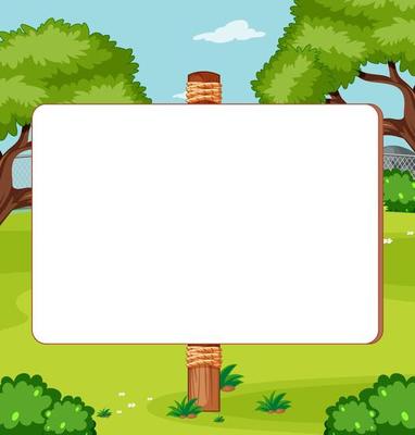 Blank outdoors sign template