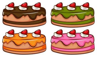 A simple colored sketch of the cakes vector