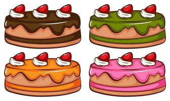 A simple colored sketch of the cakes vector