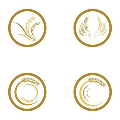 Wheat logo images set
