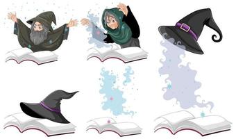 Set of witch or wizard magic hat  vector