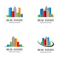 Set of real estate logo images vector