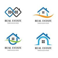 Set of real estate logo images vector