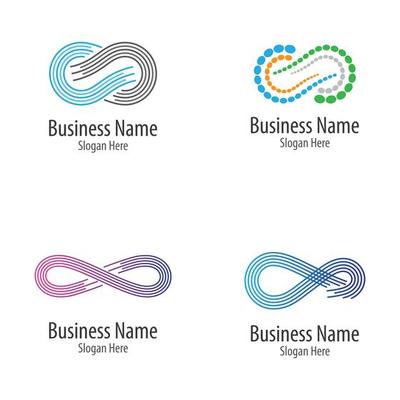 Infinity logo images set