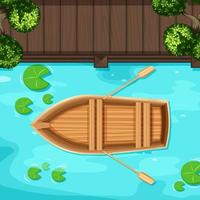 Park and boat vector