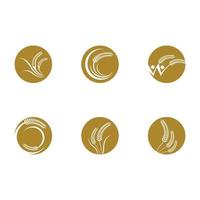 Wheat logo images set vector