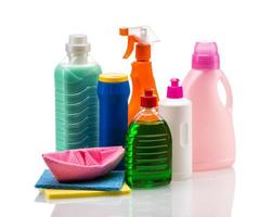 Cleaning product plastic container for house clean photo