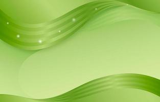 Green Gradient Wave Background vector