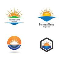 Sunset logo images vector