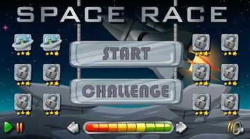 Space race game design background vector