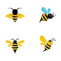 conjunto de imágenes de logotipo de abeja vector