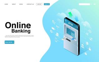 Concept for Mobile Banking and Online Payment vector