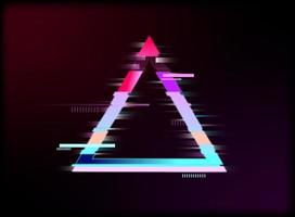 detalle de triángulo en efecto glitch