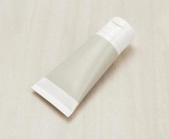 tubo de crema de plástico en blanco o maqueta de producto de gel