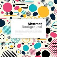 Abstract circle and line colorful pattern design vector
