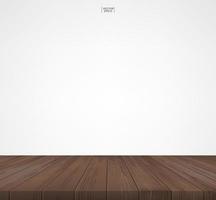 Dark brown wood floor with empty space for text vector