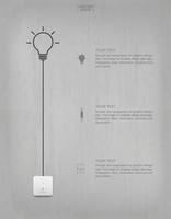 Light bulb or lamp symbol on concrete wall vector