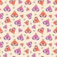 Seamless childish pattern with butterflies vector