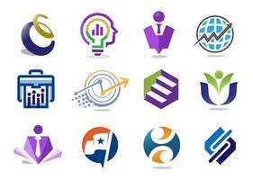 Business marketing icon collection vector