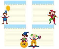 Set of circus note template  vector