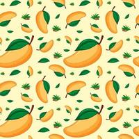 Seamless background design with mango vector