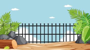 Zoo park without animals scene vector