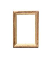 Antique golden picture frame. All on white background