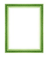 green picture frames. Isolated on white background photo