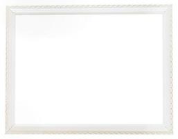 carved white old narrow picture frame photo