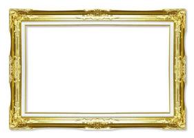 gold antique picture frames. Isolated on white background photo