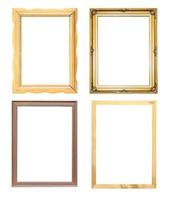 Vintage gold picture frame, isolated with clipping path
