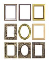 Set picture frame isolated on white background photo