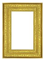 marco de oro. aislado sobre fondo blanco foto