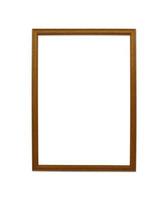 wooden frame isolated on white background photo