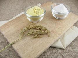 Gluten-free rice and corn flour photo