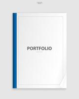 Portfolio with empty cover and blue spine vector