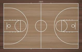 Top down view of basketball court vector