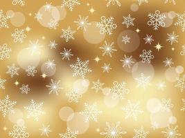 Festive snowflakes in a seamless pattern background vector