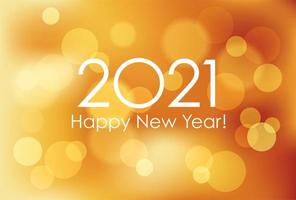 Abstract Bokeh Effect for 2021 New Year's Card vector