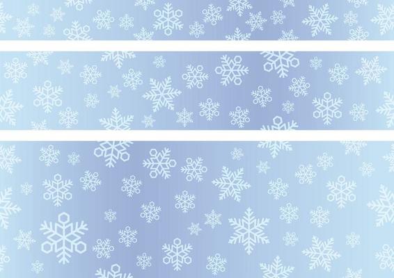 Festive snowflakes in a seamless banner background 