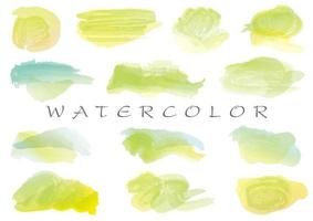 Watercolor brush stroke icon collection vector