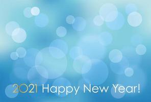 Abstract Bokeh Effect for 2021 New Year's Card vector