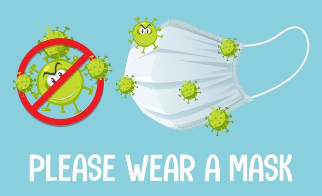 Stop virus by wearing a mask