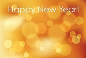 New Year's banner with bokeh light effect vector