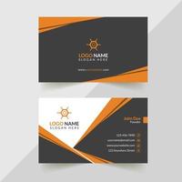 diseño de tarjeta de visita creativa gris, naranja y blanco vector