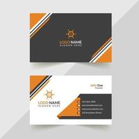 Gray, Orange and White Corporate Business Card Design vector