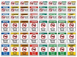 Do not touch large sign collection vector